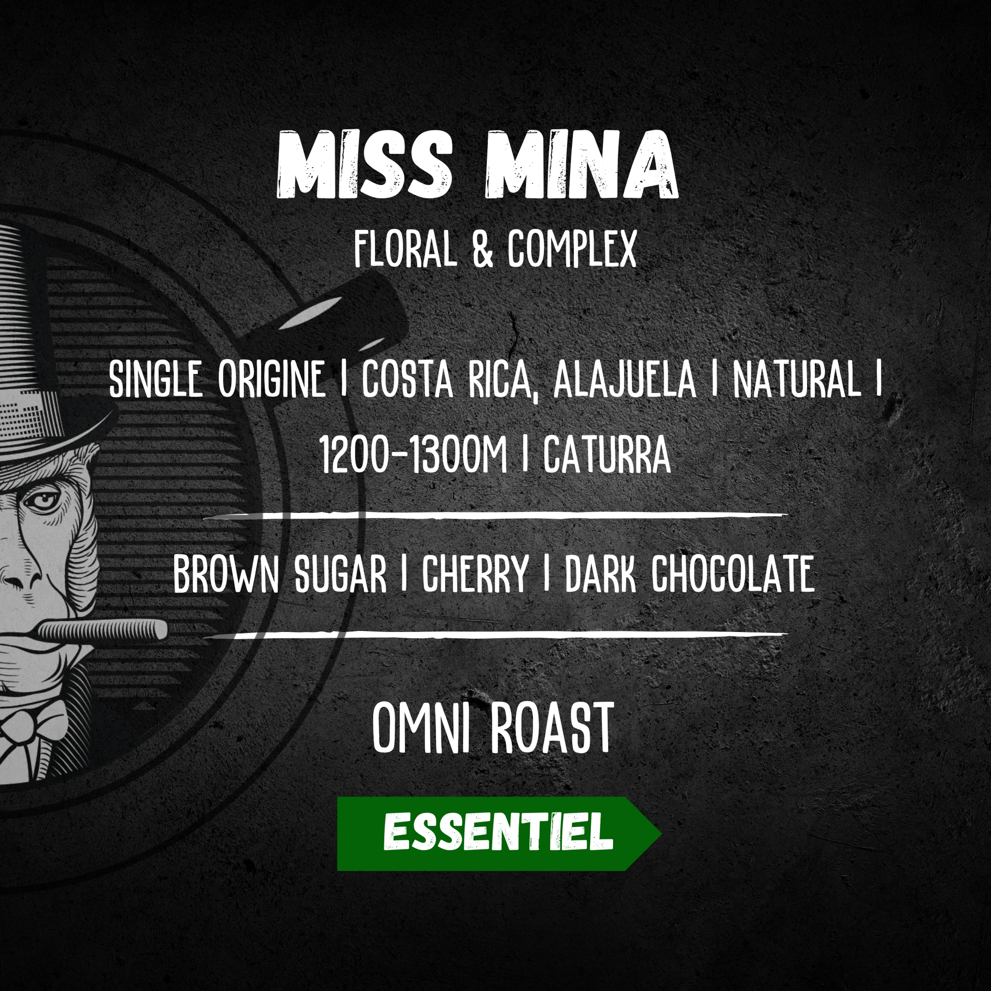 caractéristique et profil aromatique du café de spécialité Miss Mina du Cost Rica